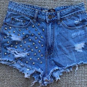 BDG Studded High Waisted Jean Shorts